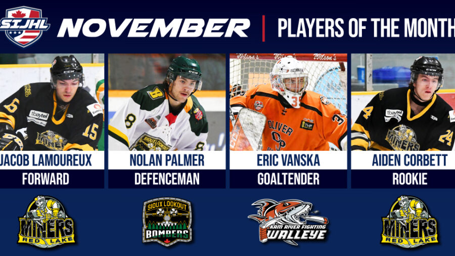 SIJHL Announces Players of the Month for November